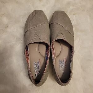 Womens Bobs Sketchers Memory Foam Shoes Espadrilles EUC Slip On Gray Size 7